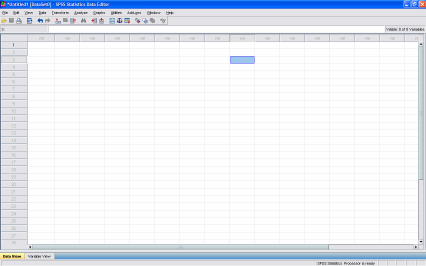 Ανάλυση εδοµένων - Χρήση του στατιστικού πακέτου SPSS η ΕΝΟΤΗΤΑ ΕΙΣΑΓΩ ΓΗ ΣΤΟ SPSS ΒΑΣΙΚΕΣ ΛΕΙΤΟΥΡΓΙΕΣ (Α) Καταγραφή δεδοµένων και επιλογή κατάλληλων ρυθµίσεων των µεταβλητών Η βασική οθόνη του