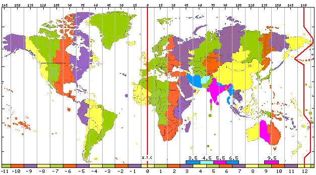 Παράρτημα 3: «Ο πιο πάνω χάρτης παρουσιάζει τις διεθνείς Ζώνες Ώρας. Οι Ζώνες Ώρας είναι περιοχές της Γης που έχουν θεσμοθετήσει την ίδια ώρα και η οποία αναφέρεται ως τοπική ώρα.