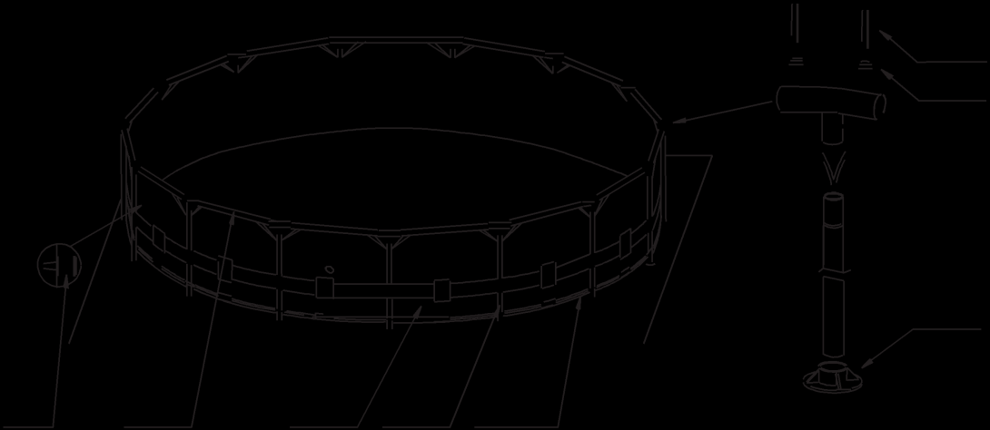 ΣΧΕ ΙΟ ΘΕΣΕΩΝ ΤΩΝ ΞΕΧΩΡΙΣΤΩΝ ΕΞΑΡΤΗΜΑΤΩΝ () ROUND METAL FRAME POOL GREEK 7.5 X 10.