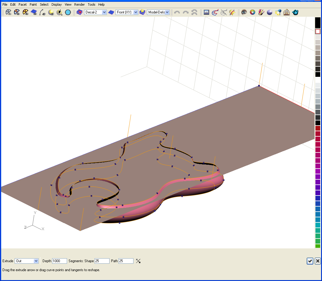 72 Δηθφλα 31: Extrude Tool Με επηιεγκέλε ηελ extruded επηθάλεηα επηιέγνπκε ην Boolean Tool.