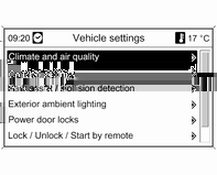 Όργανα και χειριστήρια 127 Vehicle settings (Ρυθμίσεις οχήματος) Display settings (Ρυθμίσεις οθόνης) Στα αντίστοιχα υπομενού μπορείτε να τροποποιήσετε τις ακόλουθες ρυθμίσεις: Sport mode settings