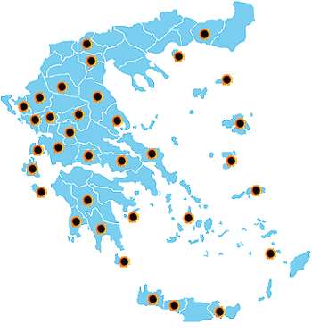 Χάρτης 3:Γυναικείοι αγροτουριστικού συνεταιρισμοί και αγροτουριστικά καταλύματα στην Ελλάδα Πηγή :Ιδίαεπεξεργασία Πίνακας 19: Η γεωγραφία των αγροτουριστικών καταλυμάτων στην Ελλάδα Αγροτουριστικά
