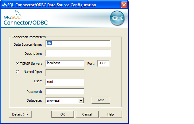 Εικόνα 32. Επιλογι του ODBC driver.