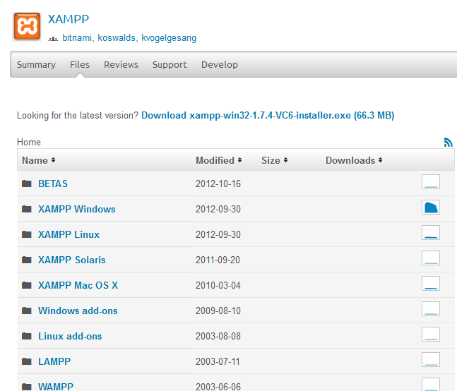 XAMPP http://www.