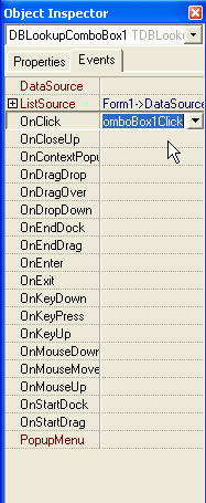 Ρυθμίζουμε DBLookupComboBox1 DBLookupComboBox1 ListSource = Form1 DataSource1(Από Form1) DBLookupComboBox1 ListField = EPITHETO (Το πεδίο που θα εμφανίζεται) DBLookupComboBox1 KeyField = KP (πρωτεύον