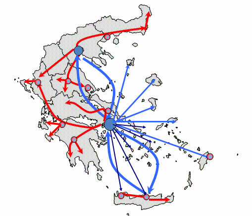 Για την οδική µεταφορά των αποστολών ταχυµεταφορών χρησιµοποιούνται τα φορτηγά µεγάλου tonnage της µητρικής, καθώς και ιδιώτες µεταφορείς, που εντάσσονται στο δίκτυο διαβιβάσεων,