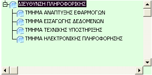 ΠΑΡΟΤΙΑΗ ΔΦΑΡΜΟΓΗ Δικόνα 2 Αληίζηνηρα, αλ ν ρξήζηεο είλαη πξντζηάκελνο Γηεχζπλζεο, ην δέληξν ζα παξνπζηάζεη ηε ζπγθεθξηκέλε Γηεχζπλζε ηα επνπηεπφκελα Σκήκαηα.