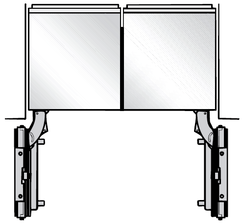 Οδηγίες τοποθέτησης Τοποθέτηση Side-by-side Αυτή η συσκευή μπορεί να τοποθετηθεί μαζί με ένα άλλο ψυγείο ή ψυγειοκαταψύκτη Side-by-side.