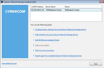 Κεφάλαιο: Παραμετροποίηση της μονάδας Freecom Dual Drive Network Center Ο βοηθός αποθήκευσης δικτύου της Freecom Μπορείτε να χρησιμοποιήσετε "Βοηθό Αποθήκευσης Δικτύου Freecom" ώστε να