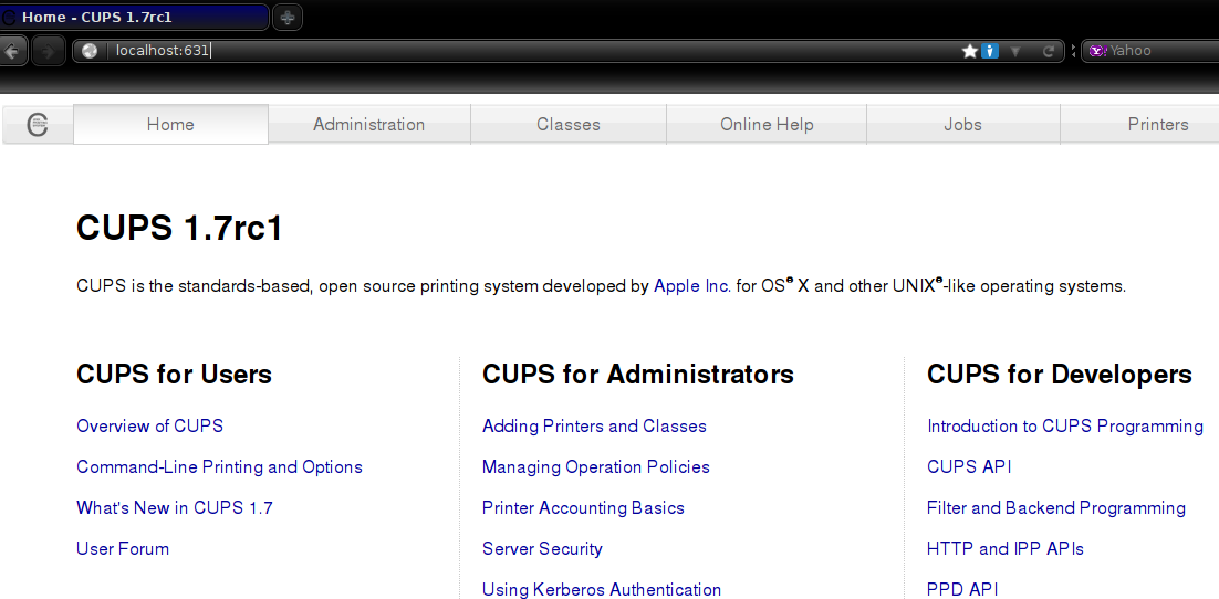 Εκτυπωτές CUPS (Common UNIX Printing System): Σύστημα εκτύπωσης που είναι ελεύθερα διαθέσιμο και χρησιμοποιείται από τις περισσότερες διανομές Linux.