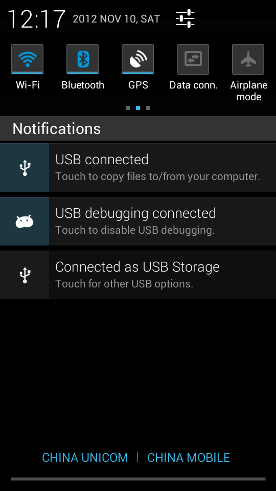 Επιλέξτε used as USB storage device (Χρήση ως συσκευή