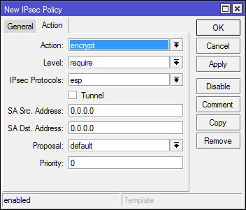 IP Sec Δηλώνουμε τα subnet που θέλουν να