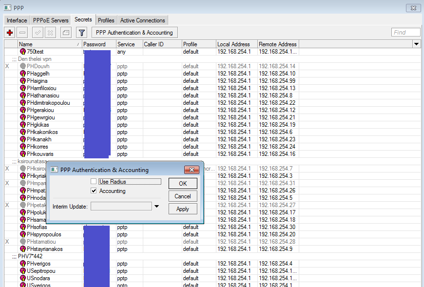 Point to point tunneling PPTP Περιλαμβάνει PPP authentication και