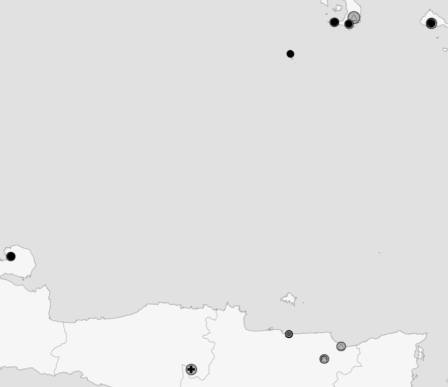 C. laevigatus Πρ. Ηλίας-Σαντορίνη C. cartwrightianus Ταξιάρχης-Σαντορίνη C. cartwrightianus Χριστιανά C. cartwrightianus Ακρωτήρι-Κρήτη C. oreocreticus Ίδη-Κρήτη C. tournefortii Ηράκλειο-Κρήτη C.