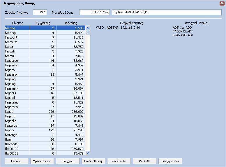 206 InsuranceWorks Help ξεκινούν πιέζοντας το πλήκτρο Εκτέλεση. ΗΜΙΟΥΡΓΙΑ Μαρκάρουµε την επιλογή ηµιουργία Κενής και πιέζουµε το πλήκτρο Βάσης εδοµένων.