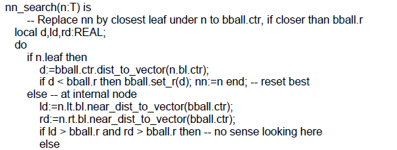 METRIC BALL TREES Ερωτήµατα που χρησιµοποιούν Branch and Bound Τα πιο σύνθετα ερωτήµατα απαιτούν αναζήτηση Branch and Bound.