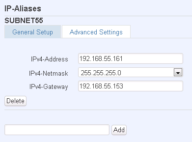 PPPoE: IP Aliases Tα ΙP Aliases (ψευδώνυμα) είναι ένας τρόπος για τον καθορισμό ή την επίτευξη ενός δευτερεύοντος δικτύου που λειτουργεί στον ίδιο χώρο με το κανονικό δίκτυο.