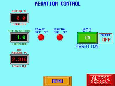 Συστήµατα ελέγχου 4 Έλεγχος αερισµού 4.7 Έλεγχος αερισµού 1 Πατήστε το κουµπί AIRFLOW στην οθόνη MAIN MENU (Εικ. 4-1). Αποτέλεσµα: Ανοίγει η οθόνη AERATION CONTROL.