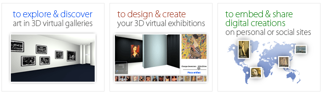 Art Steps λογισμικό δημιουργίας εικονικής πινακοθήκης To ArtSteps αποτελεί μια κοινότητα η οποία δημιουργεί εικονικές εκθέσεις είτε για την προβολή στον ίδιο ιστότοπο είτε για την ένθεσή τους σε