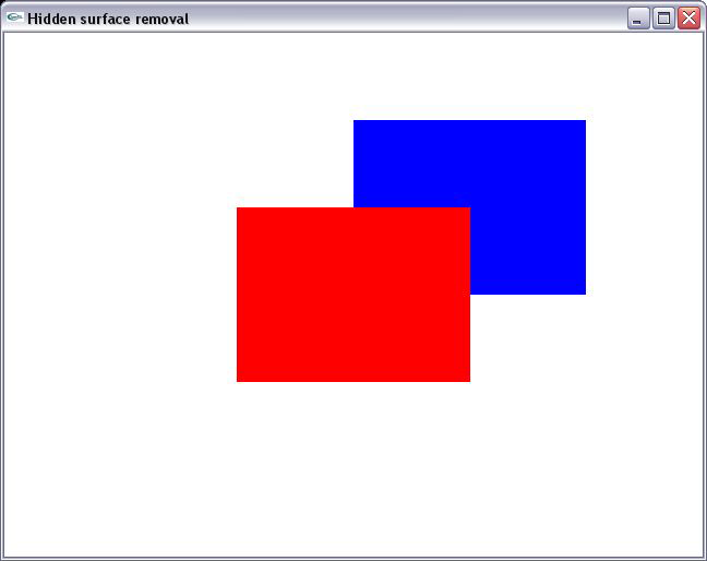 toz=-1; glutinit(&argc,argv); glutinitwindowposition(50,50); glutinitwindowsize(640,480); glutinitdisplaymode(glut_single GLUT_RGB); glutcreatewindow("hidden surface removal"); glclearcolor(1,1,1,0);