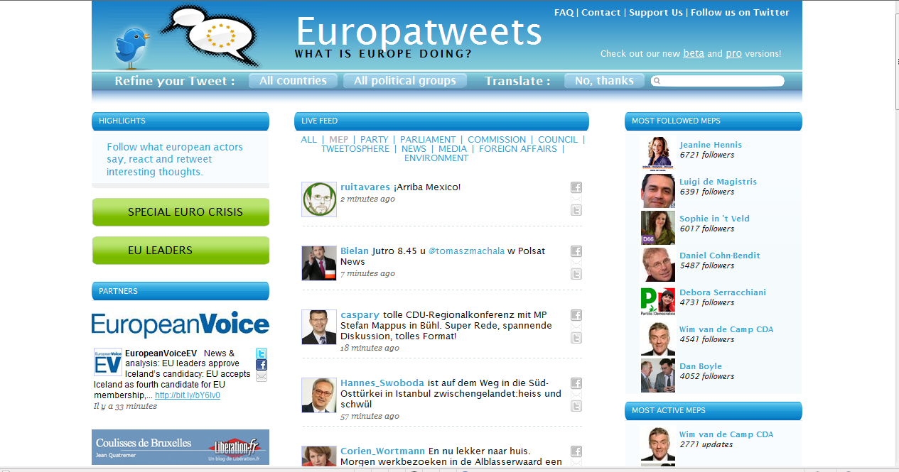 Δηθόλα 32. Screenshot από ην europatweets.eu Τν παξάδεηγκα ηνπ it.usaspending.