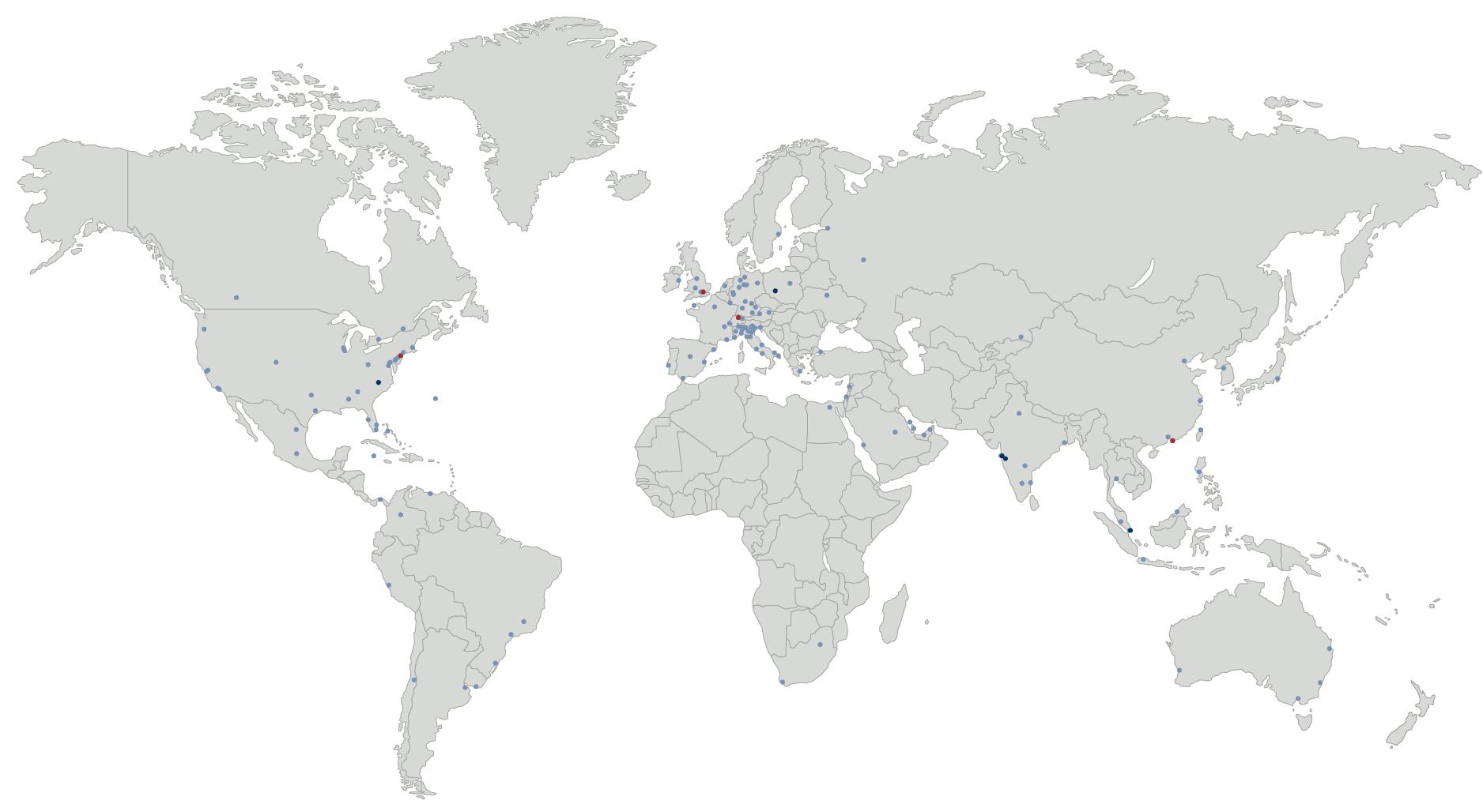 Credit Suisse locations Credit Suisse locations Regional headquarters Centers of Excellence