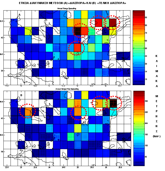 NAUSIVIOS CHORA, VOL. 5, 2014 Όσον αφορά στην ετήσια διακύμανση των δύο μεγεθών, παρατηρώντας το σχήμα 24, είναι φανερό πως είναι παρόμοια.