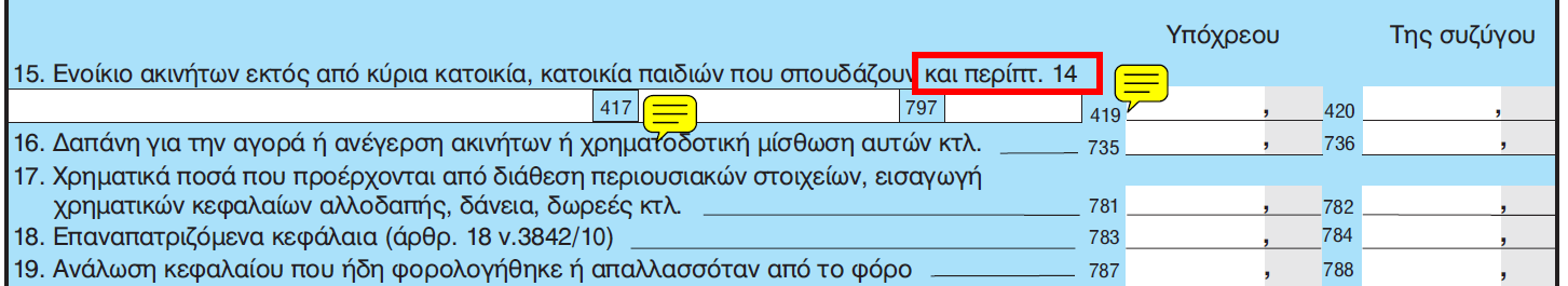 «Σε κάθε πεπίπηυζη ζηη δήλυζη αςηή αναγπάθονηαι όλα ηα ειζοδήμαηα ηος ςπόσπεος ανεξάπηηηα από ηον ηπόπο θοπολόγηζήρ ηοςρ, καθώρ και ηα απαλλαζζόμενα από ηο θόπο ειζοδήμαηα.