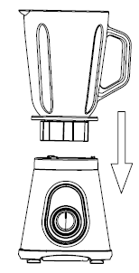 14 STEPS OF INSTALLATION Step 1 Step 2 Step 3 Step 4 Νote: If the glass jar is not correctly in place, the appliance will not operate. Use of the Appliance Place the base on a flat surface.