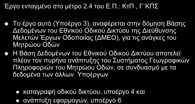 Σν έξγν ΒΑΗ ΓΔΓΟΜΔΝΩΝ ΟΓΙΚΟΤ ΓΙΚΣΤΟΤ Έξγν εληαγκέλν ζην κέηξν 2.4 ηνπ Δ.Π.