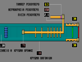 ΚΙΝΗΤΗΡΑΣ 8 ΚΙΝΗΤΗΡΑΣ 5 ΚΙΝΗΤΗΡΑΣ 4 Σημείο μηδέν ΚΙΝΗΤΗΡΑΣ 6 Εδώ τελειώνει το τοίχωμα της επιπλέον μόνωσης Εικόνα 2.2.10 Κάτοψη της ζώνης ψύξης Ο κινητήρας 4 βρίσκεται στην αρχή της ζώνης ψύξης.