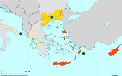 Γ.2. ιακρατική συνεργασία: Η Ελλάδα εντάσσεται στα παρακάτω προγράµµατα διακρατικής συνεργασίας. Οι χάρτες 17 δείχνουν τις εδαφικές περιοχές κάλυψης κάθε προγράµµατος.