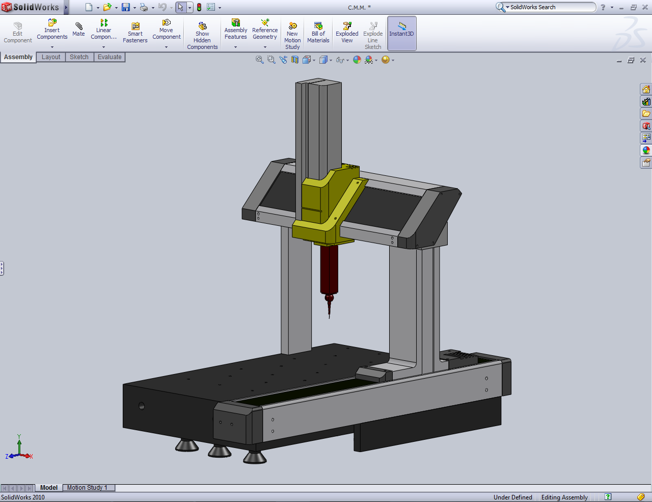 Εικόνα 4.1 Περιβάλλον εργασίας SolidWorks 4.2 Μοντελοποίηση μελών C.M.