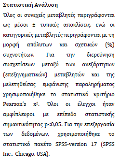 Μεζνδνινγία ηαηηζηηθήο Αλάιπζεο ηαηηζηηθέο δνθηκαζίεο πεξηγξαθηθώλ απνηειεζκάησλ ηαηηζηηθέο