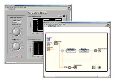 SIMULINK και LabVIEW Με τη βιβλιοθήκη NI LabVIEW Control Design and Simulation Module, μπορούμε να αναλύσουμε συστήματα ανοικτού και κλειστού βρόχου, καθώς και να προσομοιώσουμε συστήματα που