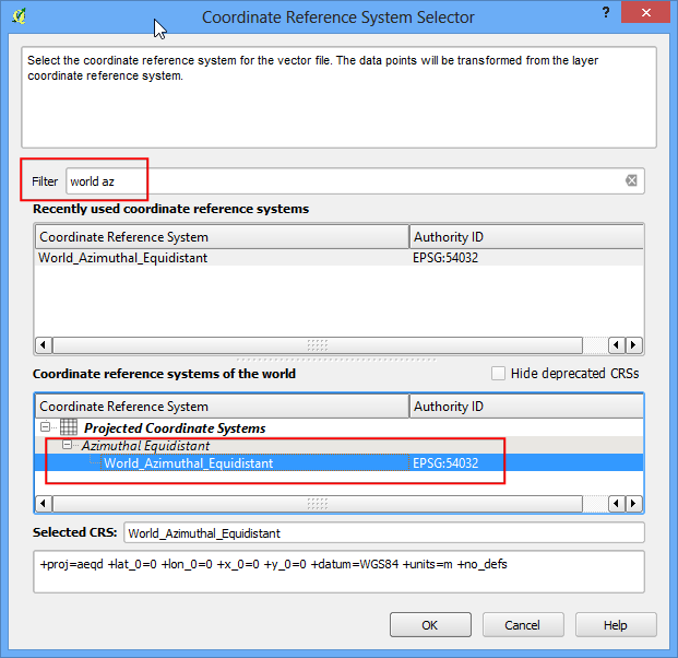 10. Πίσω στο παράθυρο διαλόγου Save vector layer as.