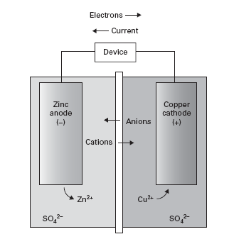 αποτελεί την άνοδο, πραγµατοποιείται αντίδραση οξείδωσης του µεταλλικού Zn σύµφωνα µε τη χηµική εξίσωση: Zn (s) Zn 2+ (aq) + 2e - Ενώ στο ηλεκτρόδιο του Cu, που αποτελί την κάθοδο του στοιχείου
