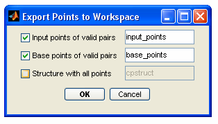 γραµµή εργαλείων του Control Point Selection Tool.