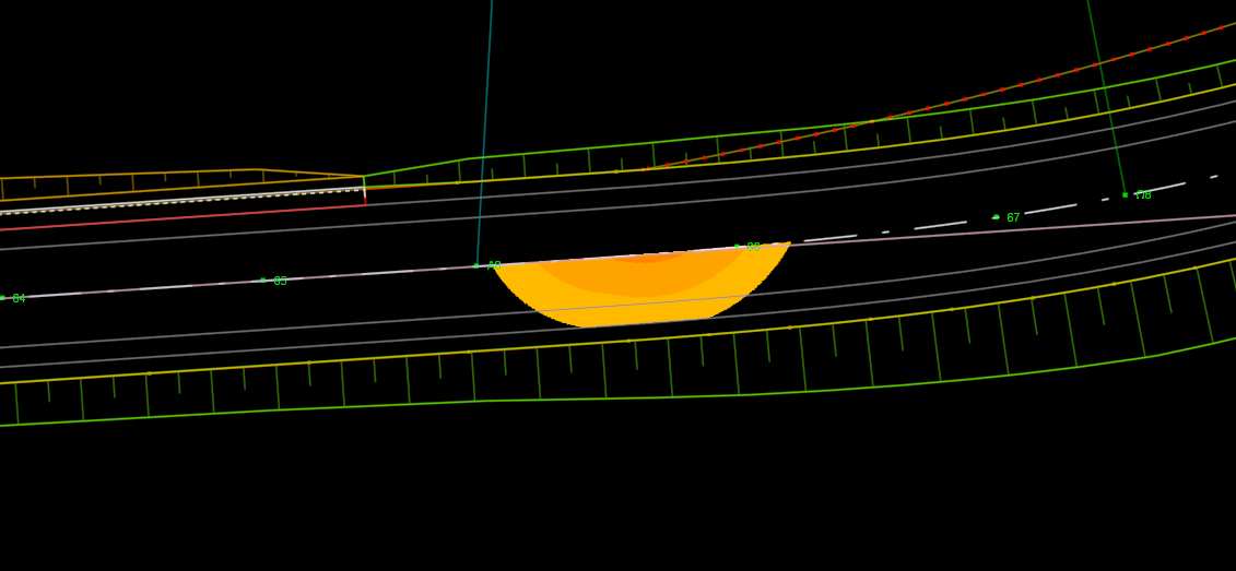 ρ= 1,38στην Χ.Θ. 1557,16m έως 1579,99m.