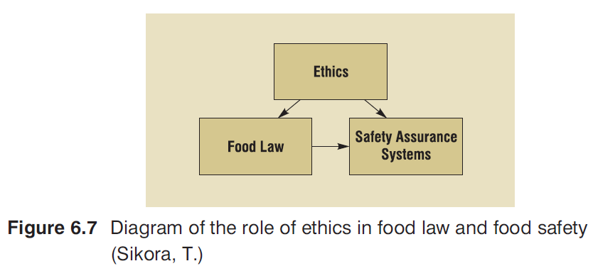 Η ΗΘΙΚΗ ΣΤΗΝ ΠΑΡΑΓΩΓΗ ΤΡΟΦΙΜΩΝ Diagram of the role