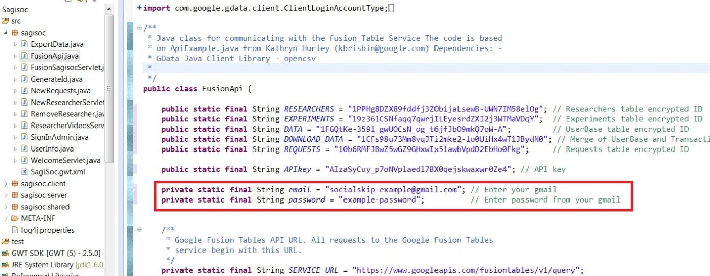Στη συνέχεια, κάντε κλικ στο API Access και κάντε copy-paste το API key και βάλτε το μέσα στο αρχείο FusionApi.java.