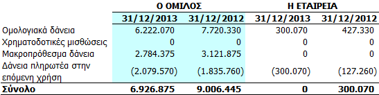 5.13. Μακροπρόθεσμα Δάνεια Ετήσιες Οικονομικές καταστάσεις