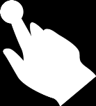 Πάτημα ή επιλογή Πατήστε ένα δάχτυλο στην οθόνη. Παράδειγμα χρήσης: Επιλογή στοιχείου στο Κύριο μενού.