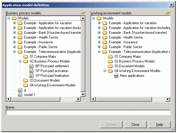 1. Modeling Application Models Defining application models is necessary if you wish to execute the Simulation algorithms Capacity Analysis and Workload Analysis in the Simulation component.