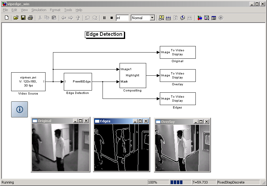 Edge Detection / Motion Detection Demo Acquire live image/video data from a camera Find the edges of objects in the video