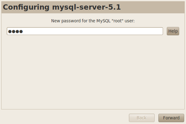 Εικόνα 14: «Κατέβασμα» και Εγκατάσταση των Πακέτων του RDBMS MySQL στο Synaptic Packet Manager του Ubuntu Linux Σε κάποια στιγμή της εγκατάστασης ζητείται η εισαγωγή του password για τον λογαριασμό