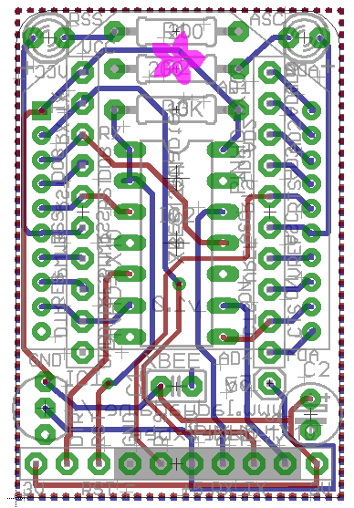 Δικόνα 46: PCB ηος πποζαπμογέα Xbee (http://www.ladyada.net/make/xbee/index.