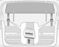 100 Αποθήκευση Τοποθέτηση πίσω από τα μπροστινά καθίσματα Αφαίρεση Υπάρχουν ανοίγματα τοποθέτησης και στις δύο πλευρές στο πλαίσιο οροφής επάνω από τα μπροστινά καθίσματα: αναρτήστε και