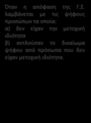 3. Ελαττωματικές αποφάσεις της Γ.Σ.