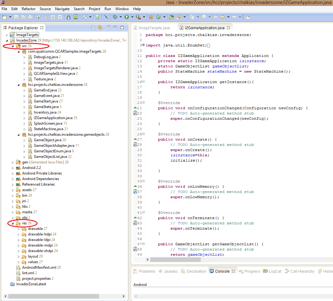 (native code) σε άλλες γλώσσες (C/C++) με τη χρήση του εργαλείου Android NDK. Η σύνδεση του native κώδικα με τη Java γίνεται μέσω της διεπαφής JNI.